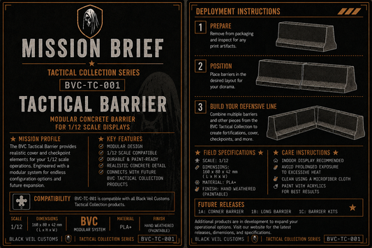 Tactical Barrier System - Long Barrier |1/12 Scale